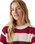 The Levi's® Womens Rocket Jumper in Charlotte Stripe Scarlet
