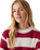 The Levi's® Womens Rocket Jumper in Charlotte Stripe Scarlet