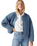 The Levi's® Womens Rumer Quilted Liner Denim Jacket in Geo Denim