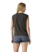Graphic Boxy Vest in Pirate Black