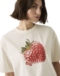 The Levi's® Womens Graphic Tabor T-Shirt in Heart Strawberry Egret