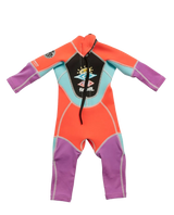 The Rip Curl Girls Groms Omega 1.5mm Back Zip Wetsuit in Hot Pink