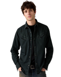 Smiley Western Shirt in Caridad Washed Black
