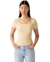 The Levi's® Womens Essential Square Neck T-Shirt in Garment Dye French Vanilla