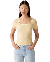The Levi's® Womens Essential Square Neck T-Shirt in Garment Dye French Vanilla