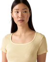 The Levi's® Womens Essential Square Neck T-Shirt in Garment Dye French Vanilla