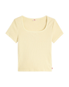 The Levi's® Womens Essential Square Neck T-Shirt in Garment Dye French Vanilla