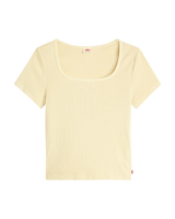 The Levi's® Womens Essential Square Neck T-Shirt in Garment Dye French Vanilla