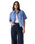 The Levi's® Womens Harlie Cropped Shirt in Double Dutch Stripe Nautical Blue