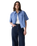 The Levi's® Womens Harlie Cropped Shirt in Double Dutch Stripe Nautical Blue