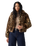 Elle Sherpa Jacket in Muriel Faux Leopard Black Amber