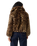 Elle Sherpa Jacket in Muriel Faux Leopard Black Amber