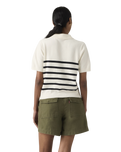 The Levi's® Womens Supersoft Polo Jumper in Isabella Stripes Tofu