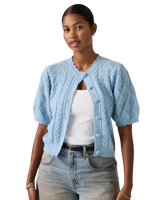 The Levi's® Womens Pauline Pointelle Cardigan in Glacier Lake