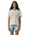 Susanna Floral Crochet Shirt in Egret