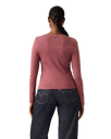 The Levi's® Womens Essential Square Neck Long Sleeve T-Shirt in Crushed Berry