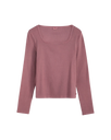 The Levi's® Womens Essential Square Neck Long Sleeve T-Shirt in Crushed Berry