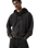 Hayes Boxy Full Zip Hoodie in Grunge Wash Jet Black