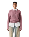 The Levi's® Womens Leilah Cable Jumper in Crushed Berry