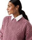 The Levi's® Womens Leilah Cable Jumper in Crushed Berry