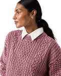 The Levi's® Womens Leilah Cable Jumper in Crushed Berry