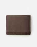 The Rip Curl Mens Ridge PU All Day Wallet in Brown & Tan