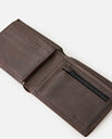 The Rip Curl Mens Ridge PU All Day Wallet in Brown & Tan