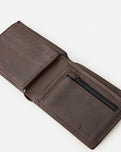 The Rip Curl Mens Ridge PU All Day Wallet in Brown & Tan