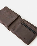 The Rip Curl Mens Ridge PU All Day Wallet in Brown & Tan