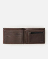 The Rip Curl Mens Ridge PU All Day Wallet in Brown & Tan