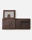 The Rip Curl Mens Ridge PU All Day Wallet in Brown & Tan