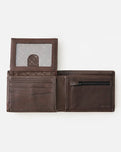 The Rip Curl Mens Ridge PU All Day Wallet in Brown & Tan
