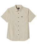 The Brixton Mens Charter Print Shirt in Off White & Micro Floral
