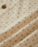The Brixton Mens Charter Print Shirt in Off White & Micro Floral