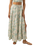 Cairo Tiered Maxi Skirt in Blue