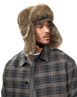 The Barts Mens Rib Bomber Hat in Brown