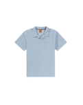 The Rhythm Mens Vintage Terry Polo Shirt in Slate