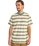 The Rhythm Mens Everyday Strip T-Shirt in Vintage Green