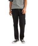 The Rhythm Mens Brushed Jam Trousers in Black
