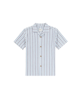 The Rhythm Mens Vacation Stripe Shirt in Blue