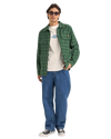 Cord Check Shirt in Green
