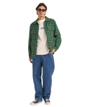 Cord Check Shirt in Green