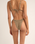The Rhythm Womens Sol Stripe Tie Side Hi Cut Bikni Bottoms in Black