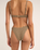 The Rhythm Womens Sol Stripe Hi Cut Bikini Bottoms in Black