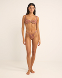 The Rhythm Womens Marie Floral Soft Side Itsy Bikini Bottoms in Pink