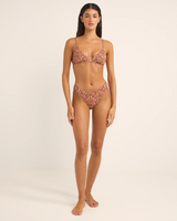 The Rhythm Womens Marie Floral Holiday Bikini Bottoms in Pink