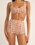 The Rhythm Womens Seafarer Surf Shorts in Brown