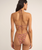 The Rhythm Womens Marie Floral Slide Tri Bikini Top in Pink