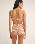 The Rhythm Womens Seafarer Crop Bikini Top in Brown