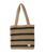 Sol Stripe Crochet Tote Bag in Black